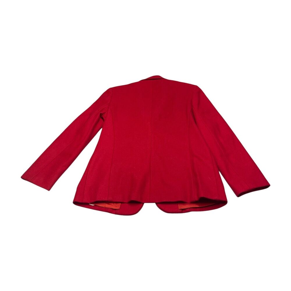 VTG Rrrrruss ILGWU Blazer Jacket Womens 07 Red Lined Notch Lapel Single-Breasted - Picture 2 of 12